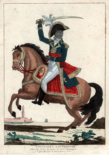 El rebelde haitiano Toussanit Louverture, según un grabado de 1802