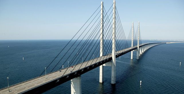 El puente Oresund, que une Copenhague (Dinamarca) y Malmö (Suecia). WikiCommons