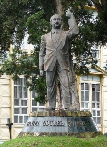 Monumento a Daniel Oduber en el Parque Morazán, San José, Costa Rica. WikiCommons