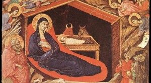Nacimiento Jesús, La Maestá. La Natividad (h.1308-1311), Duccio di Buoninsegna