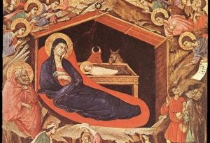 Nacimiento Jesús, La Maestá. La Natividad (h.1308-1311), Duccio di Buoninsegna