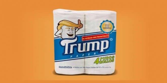 Mexicano crea papel higiénico marca 'Trump' para apoyar a los inmigrantes
