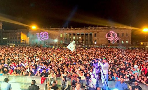 Acto por conversión democrática de las FARC, Bogotá, Colombia (Imagen de redes sociales)