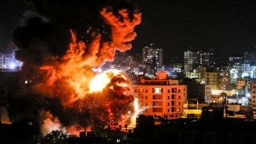 Bombardeos a la franja de Gaza. Foto: HispanTV