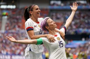 Megan Rapinoe y Alex Morgan (Foto: John Walton/EMPICS/PA Images via Getty Images)
