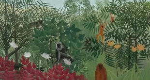 Bosque tropical con monos