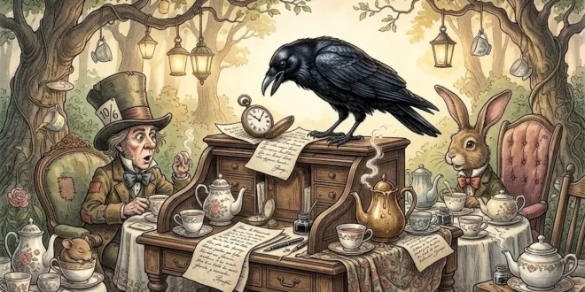 El escritorio y el cuervo